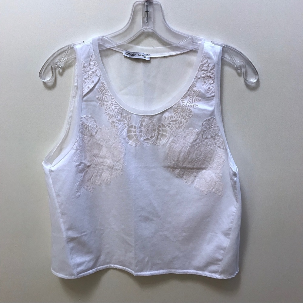 Cropped chiffon top